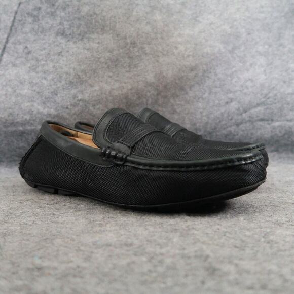 Bar III Shoes Mens 9 Driving Loafers Casual Slip On Jett Moc Toe Black Casual - Picture 1 of 15